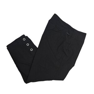 Simon Chang Pull-On Capris with Rhinestone Button Detail